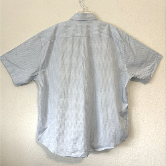 Peter Millar Shirt XXL Mens Blue White Cotton Short Sleeve Button Up Shirt - Picture 2 of 6